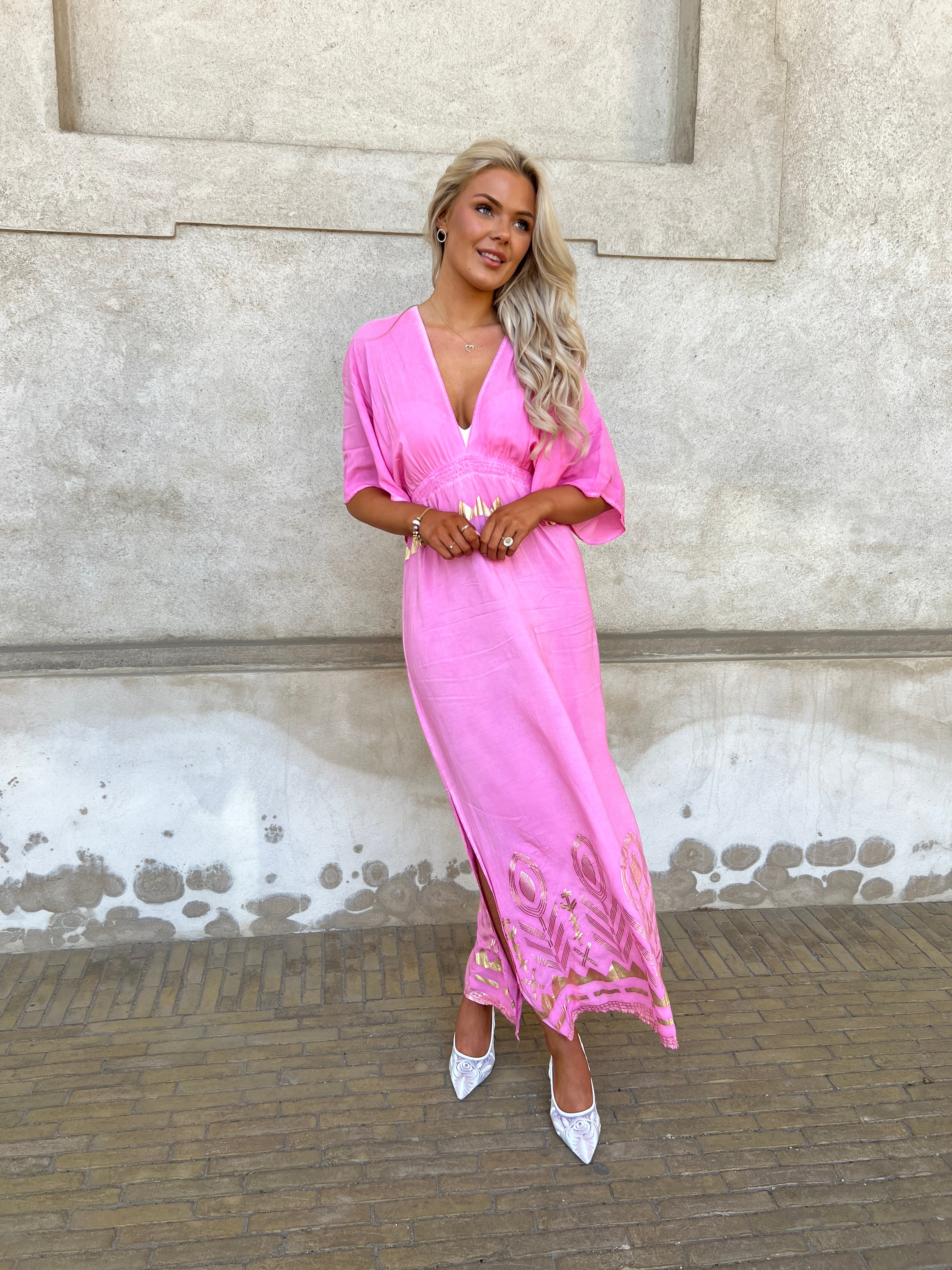 Last queen pink beach dress