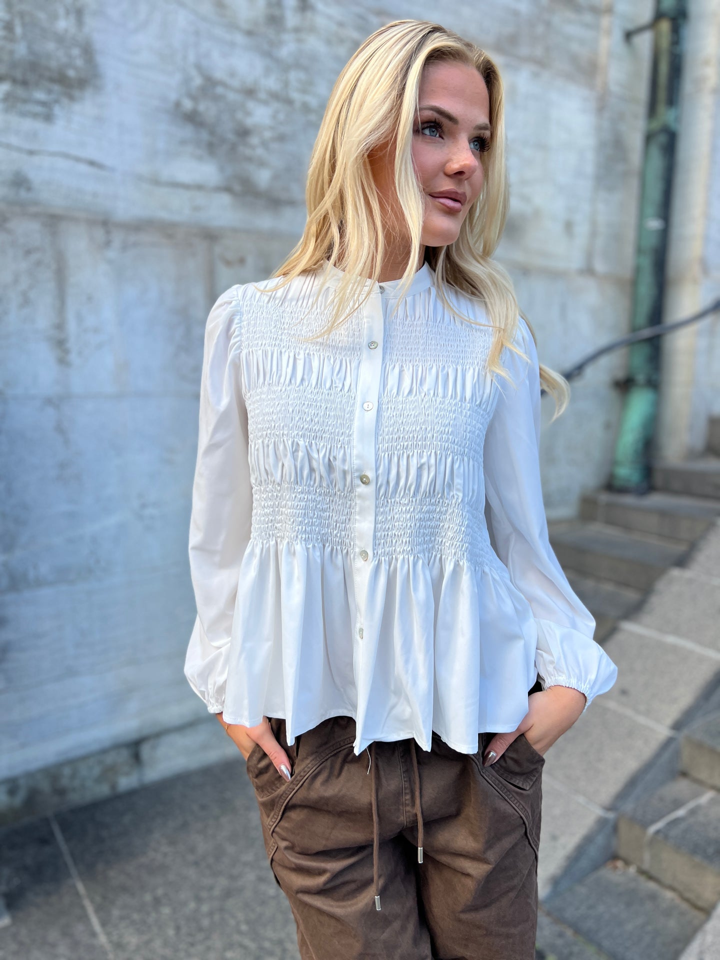 Continue skjorte -chloe smock white