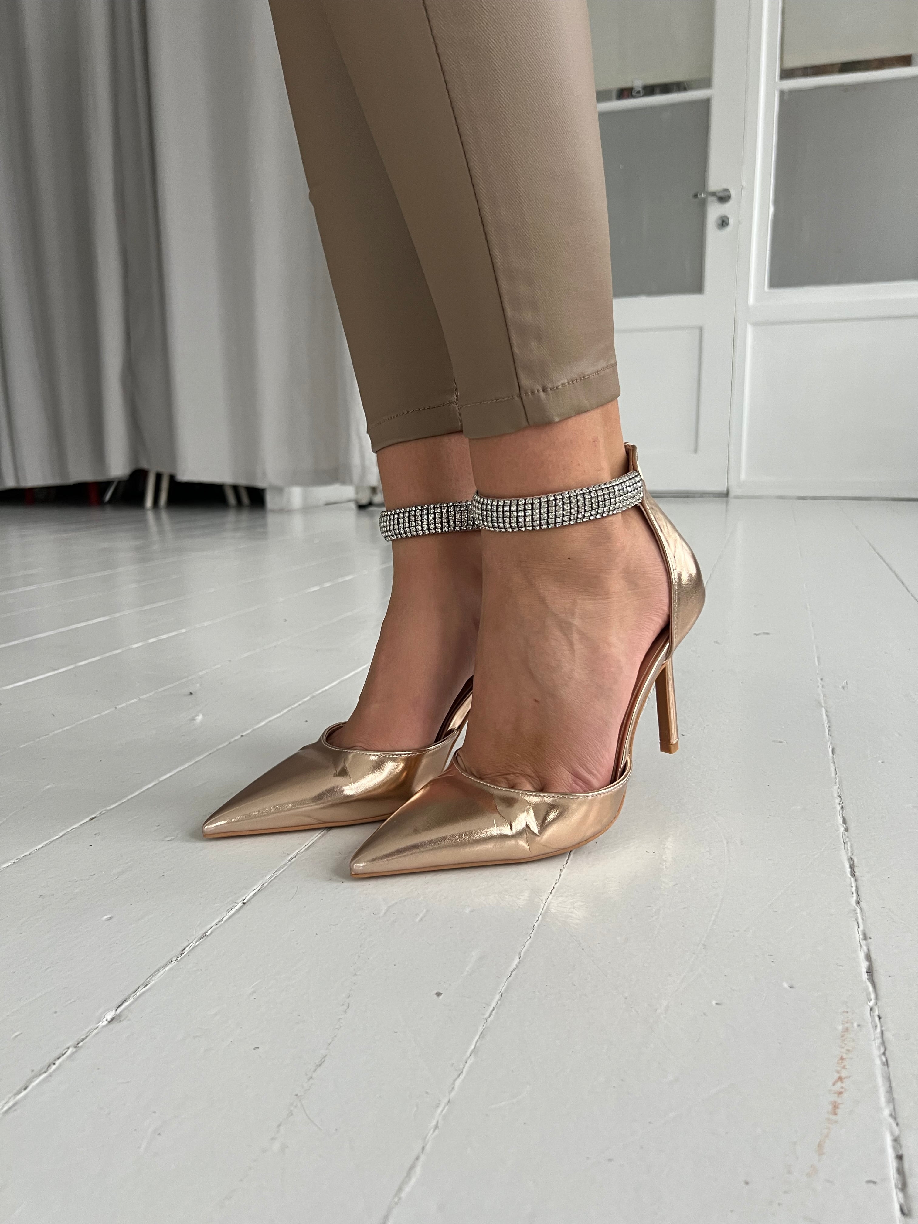 Joia Paris heels with rhinestone strap