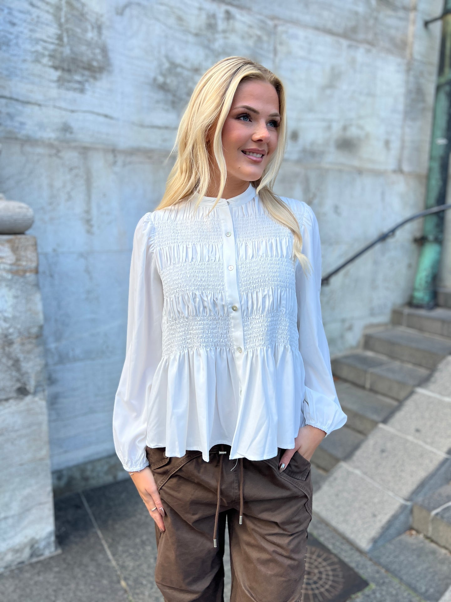 Continue skjorte -chloe smock white