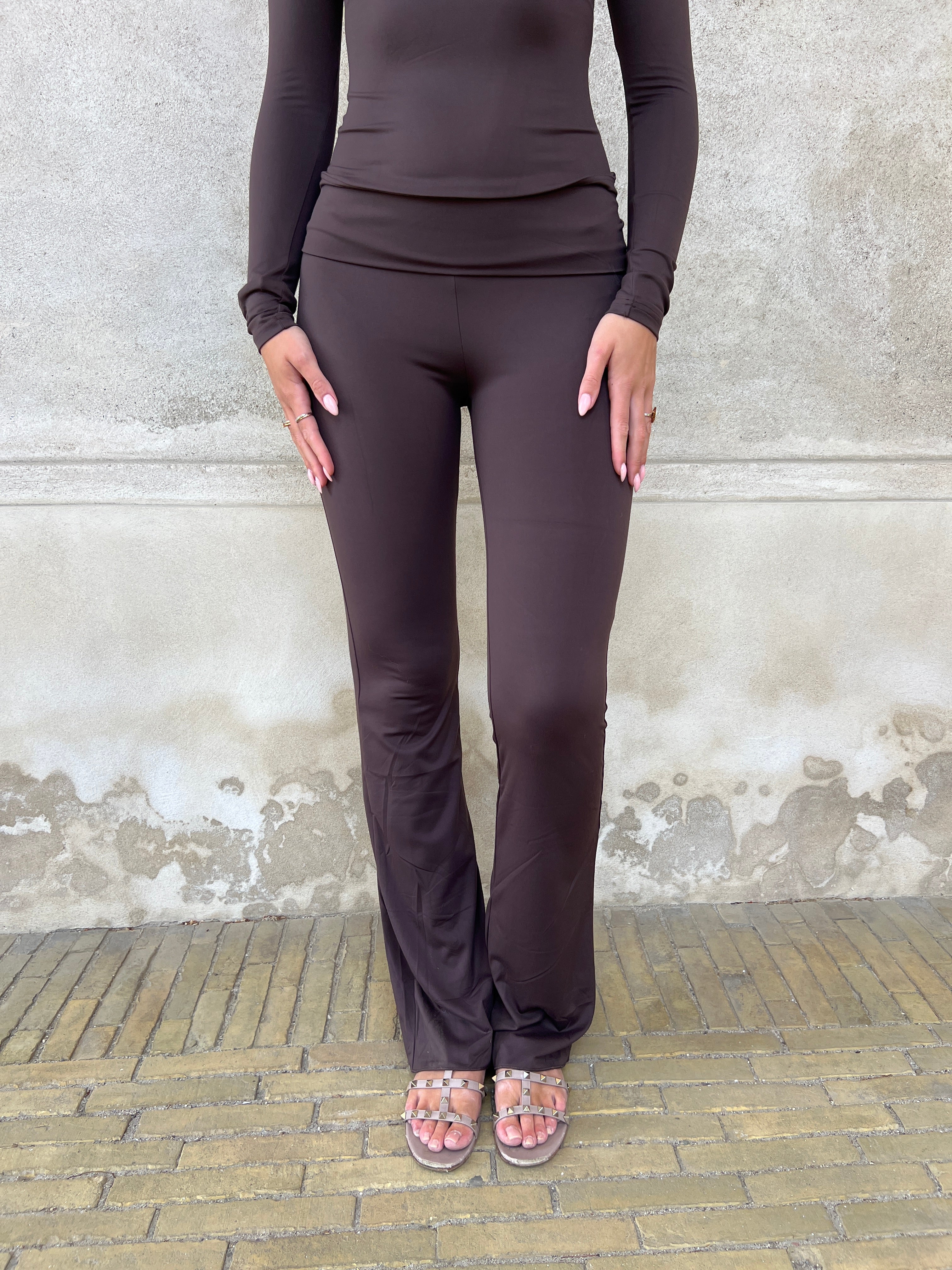 Eight Luxe fold over flared pants