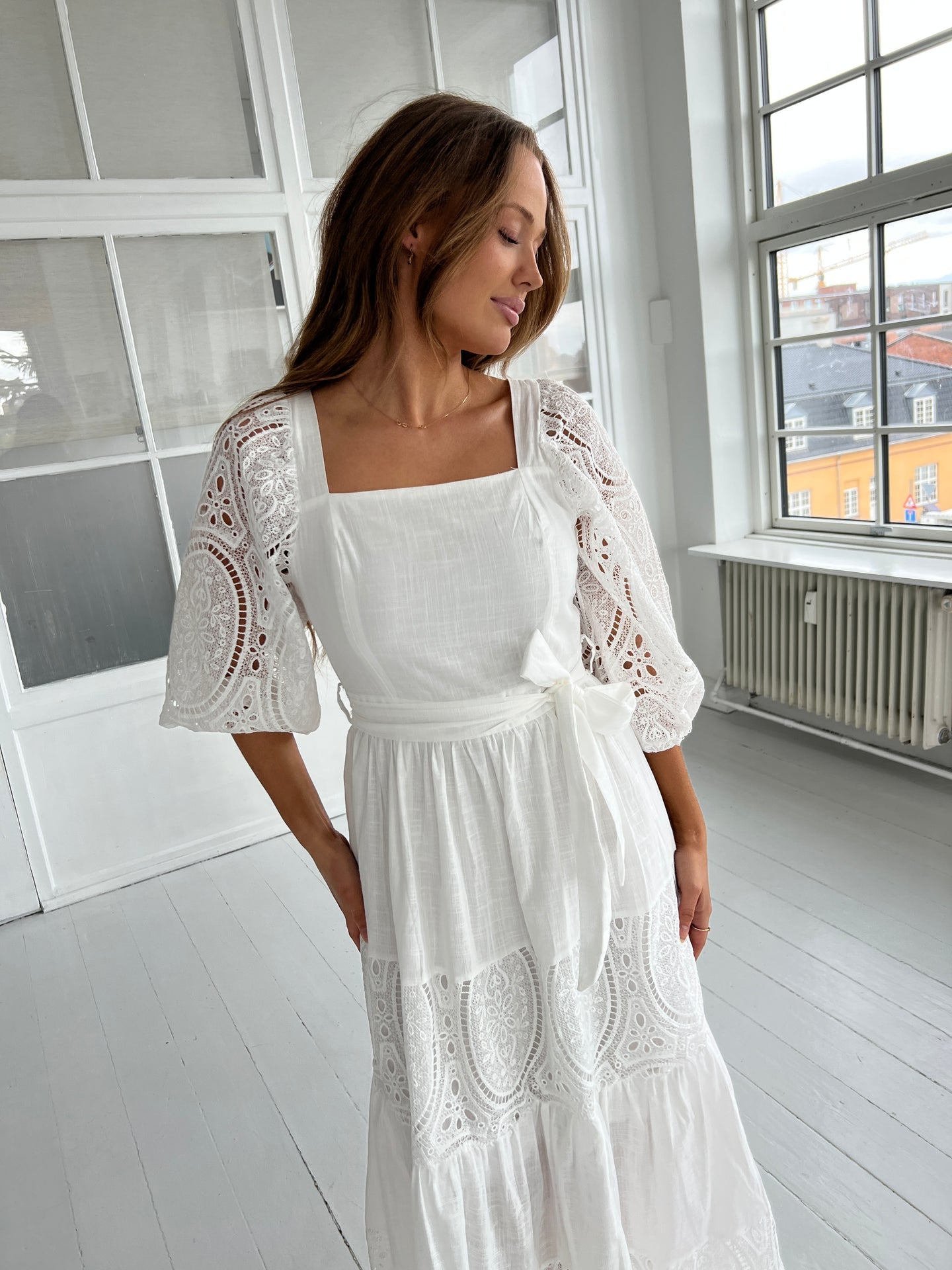 Flam White Bohemian dress