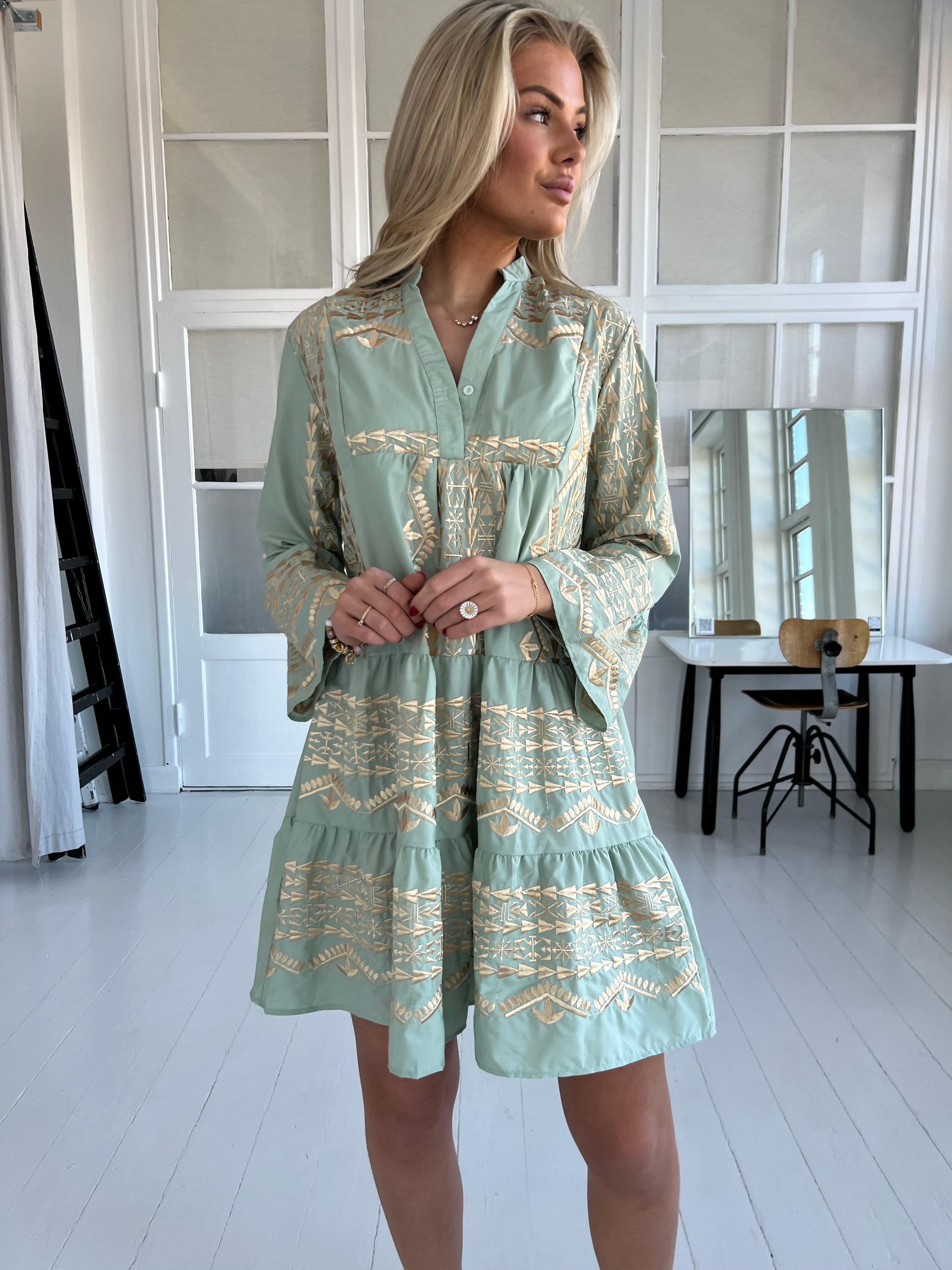 Flam green bohemian tuniq