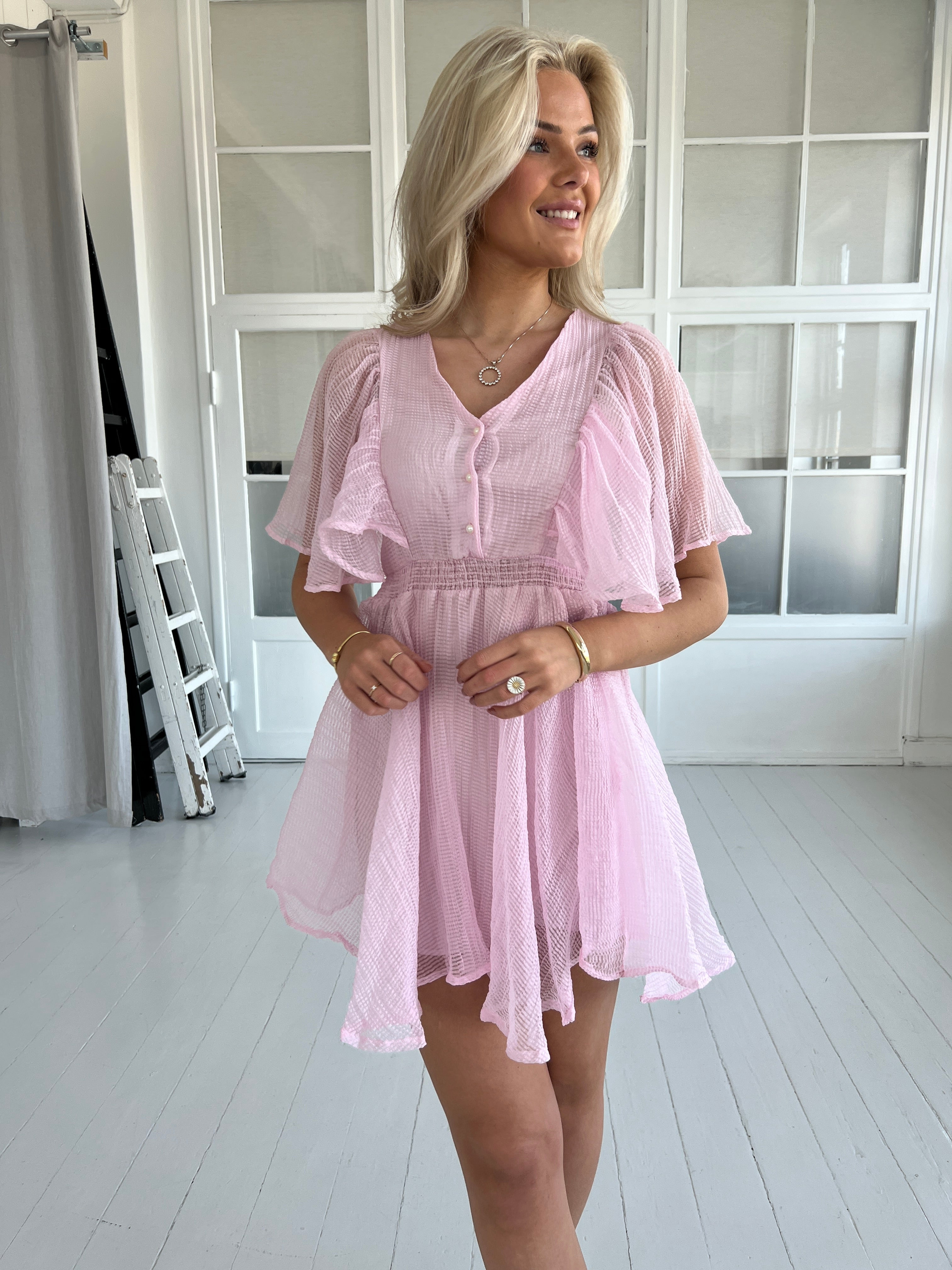 Elli White bubblegum short dress