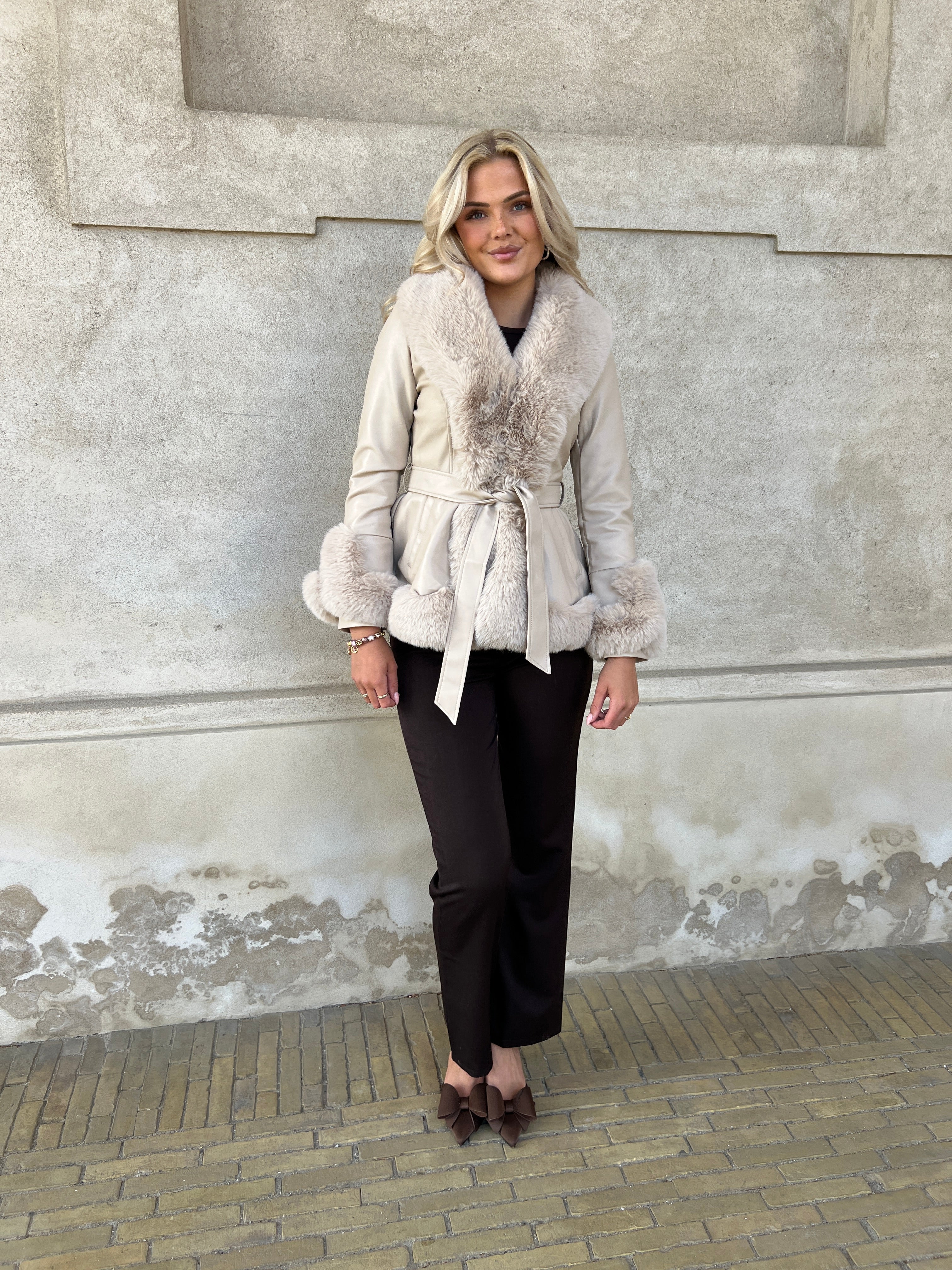 Flam beige jacket
