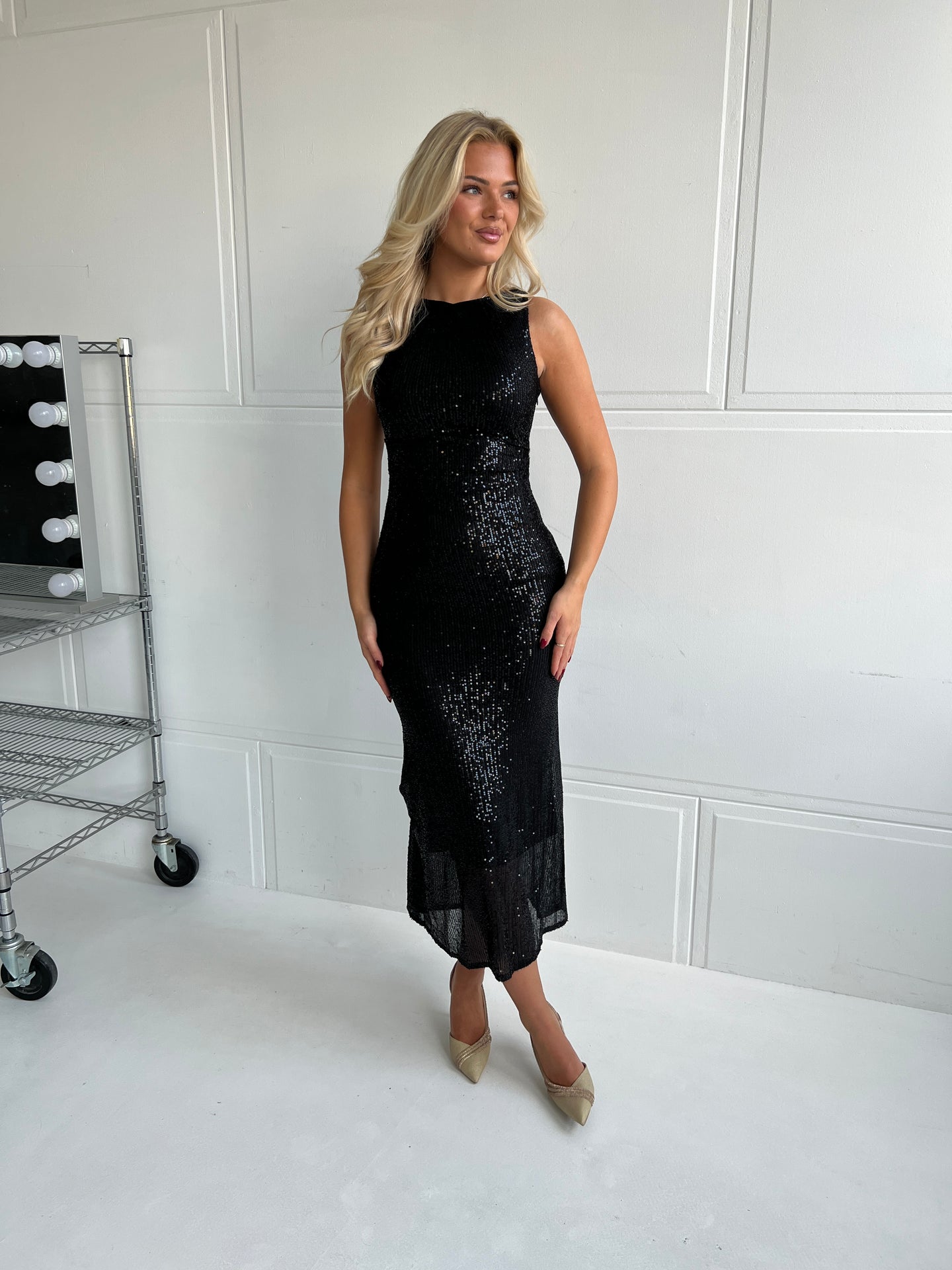 Lucce black sequin dress