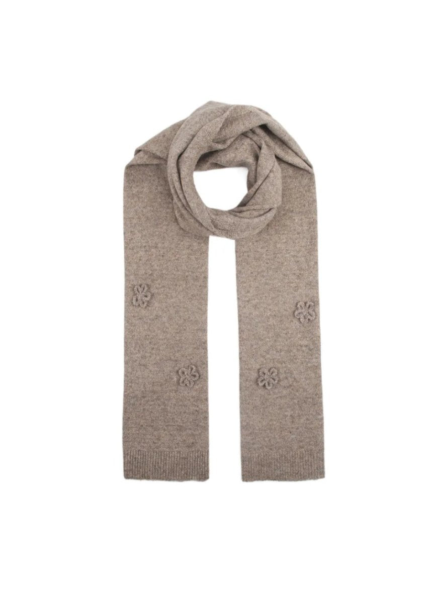 Alma taupe Bloom tørklæde - Aaberg DK