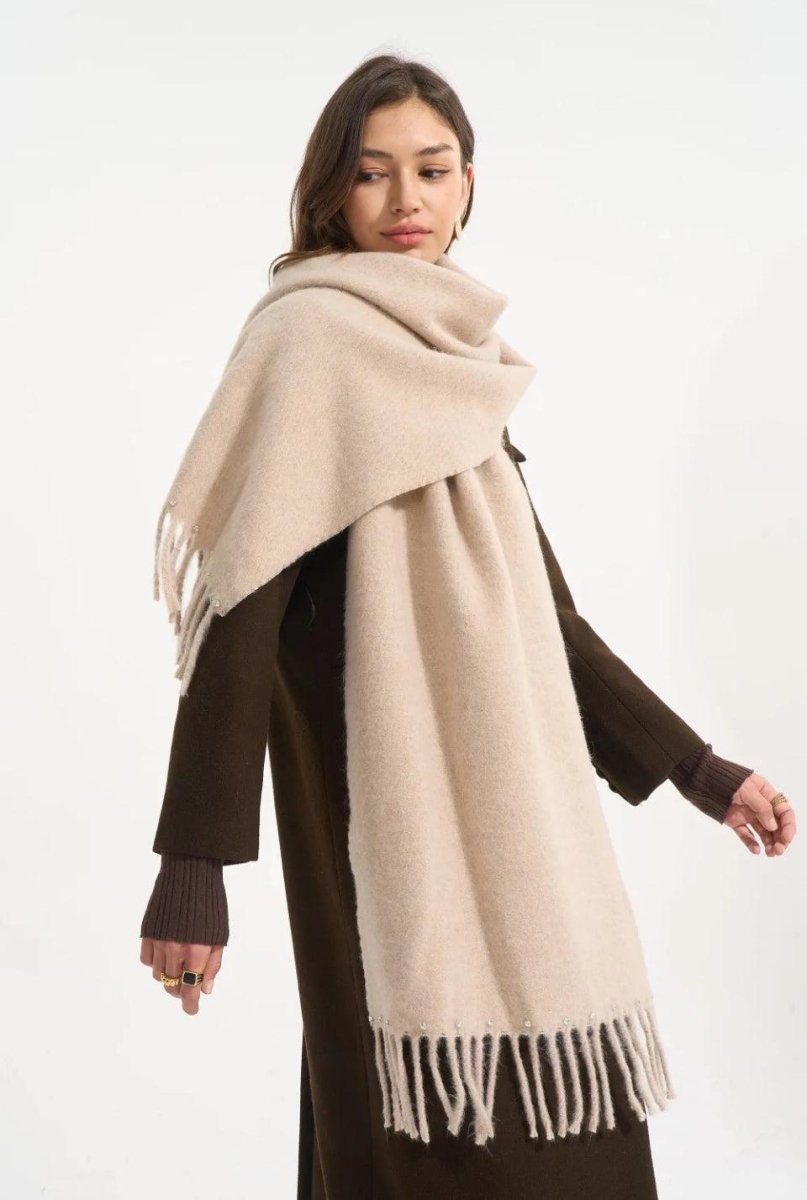 Angel beige halstørklæde - Aaberg DK