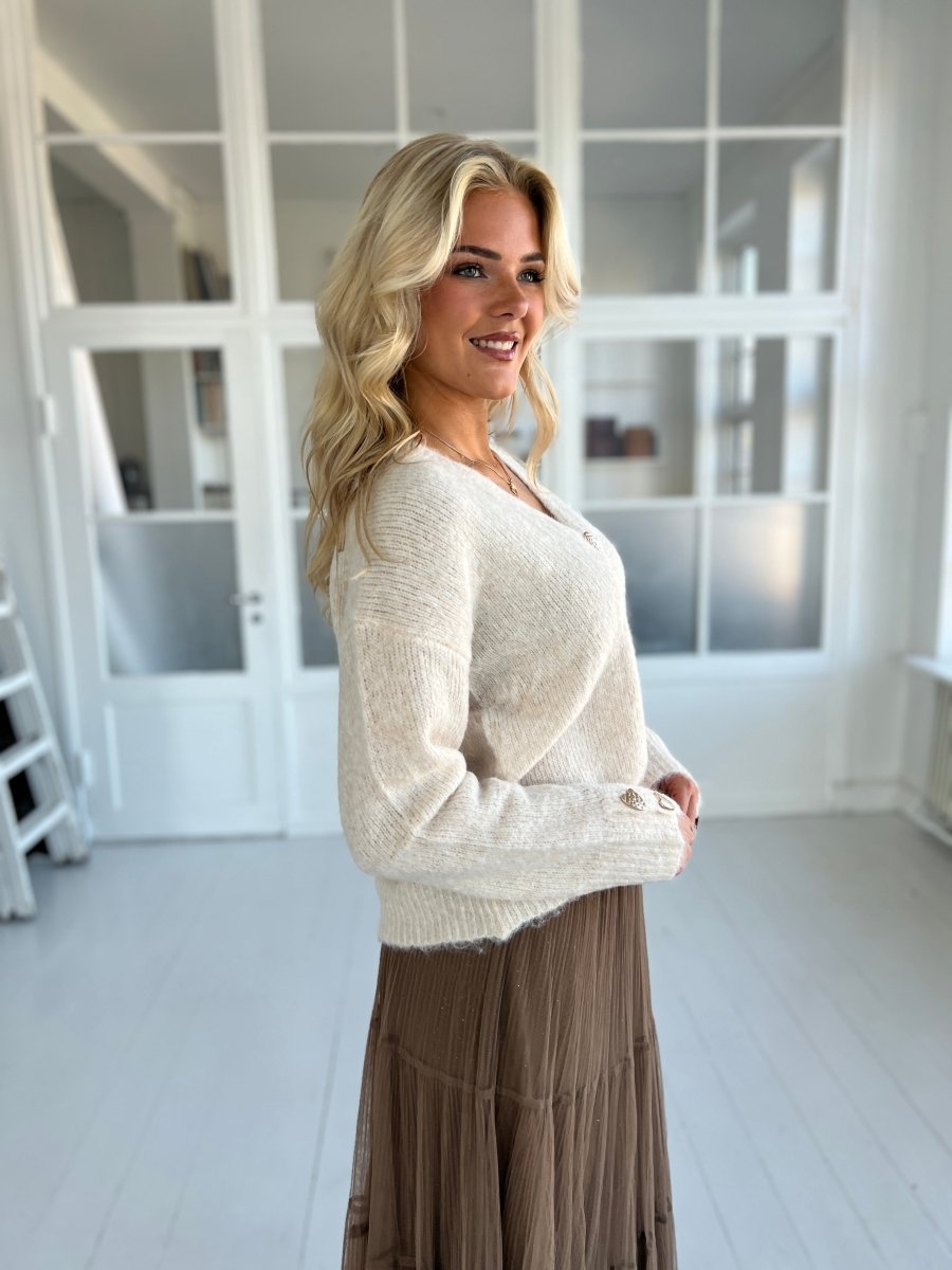 Azaka beige cardigan - Aaberg DK