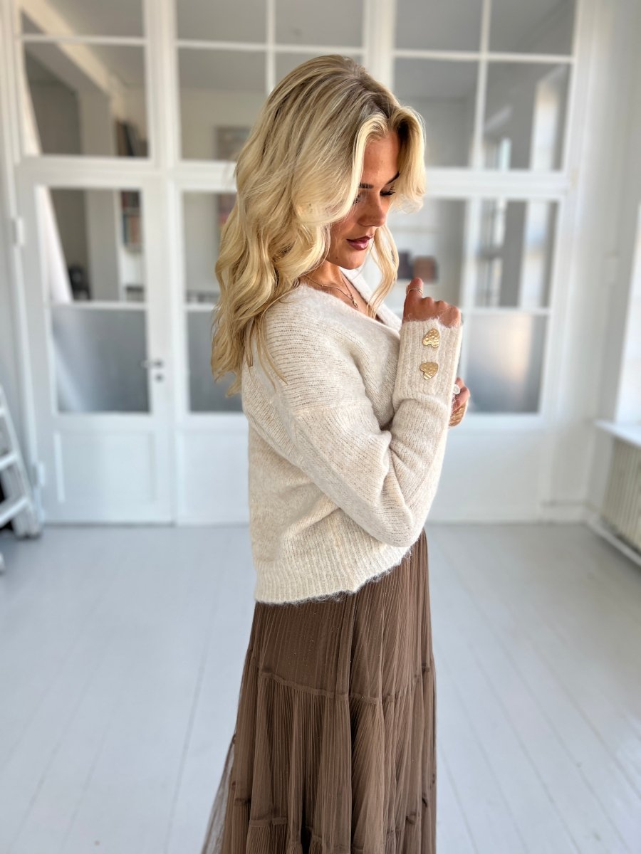 Azaka beige cardigan - Aaberg DK