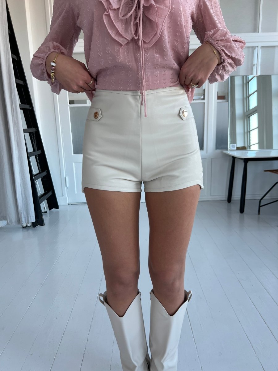 Azaka beige shorts - Aaberg DK