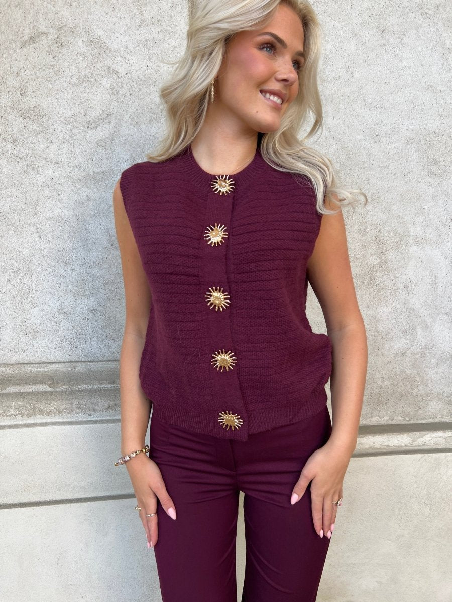 Azaka bordeaux vest - Aaberg DK