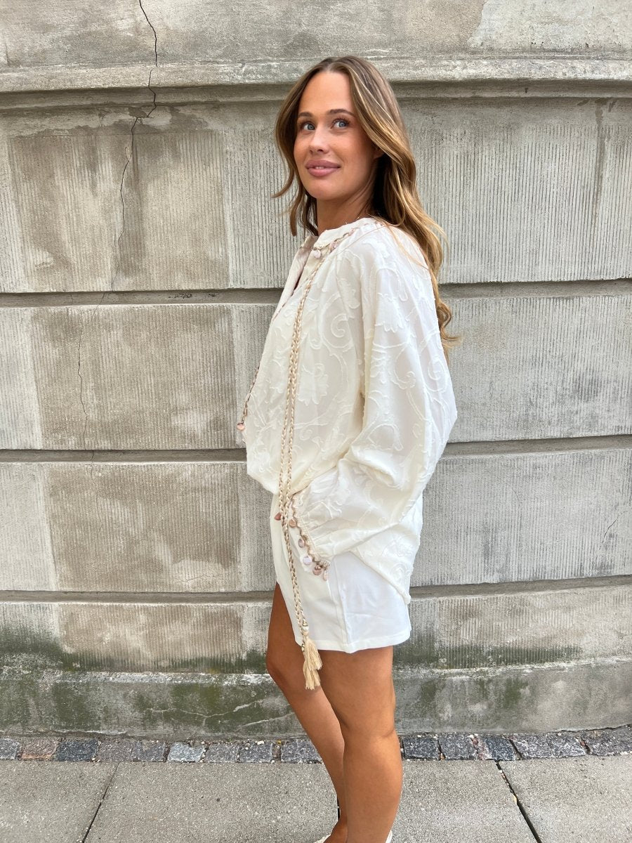 Azaka hvid boho blouse - Aaberg DK