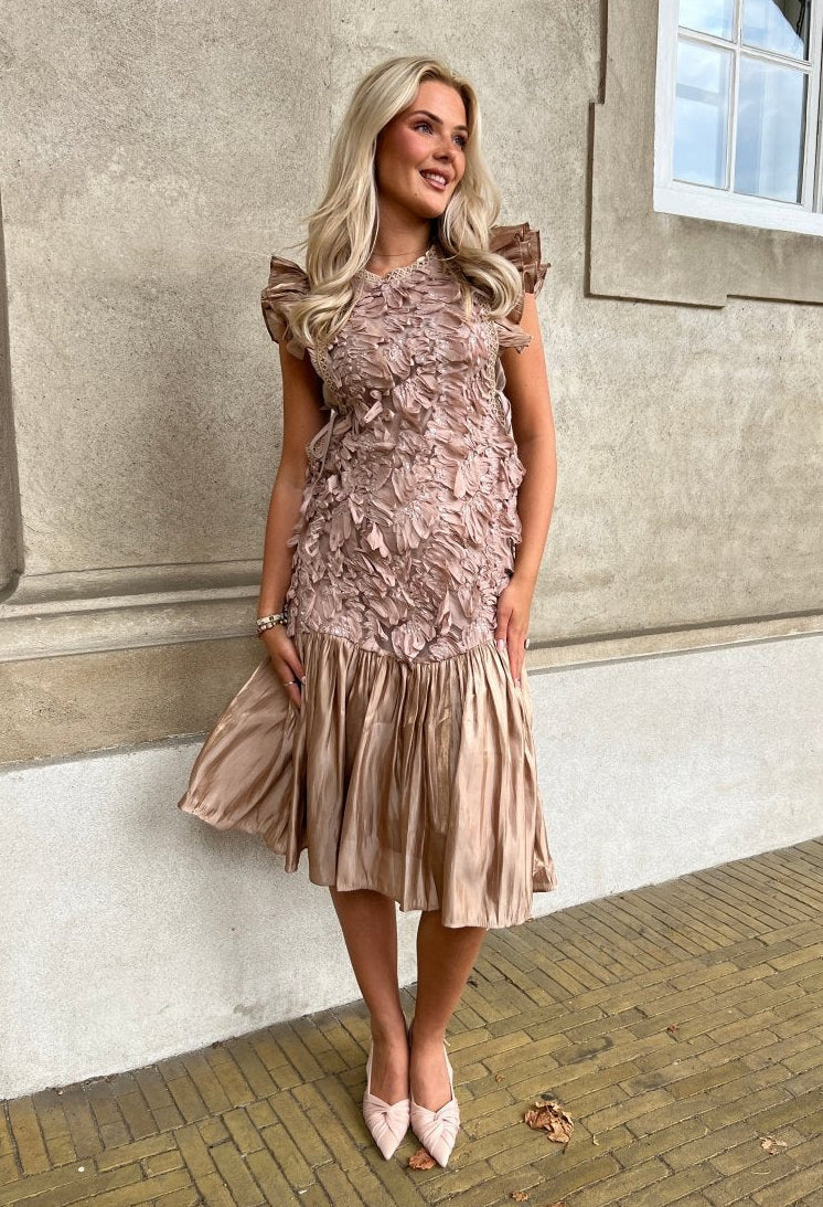 Azalea Taupe dress - Aaberg DK