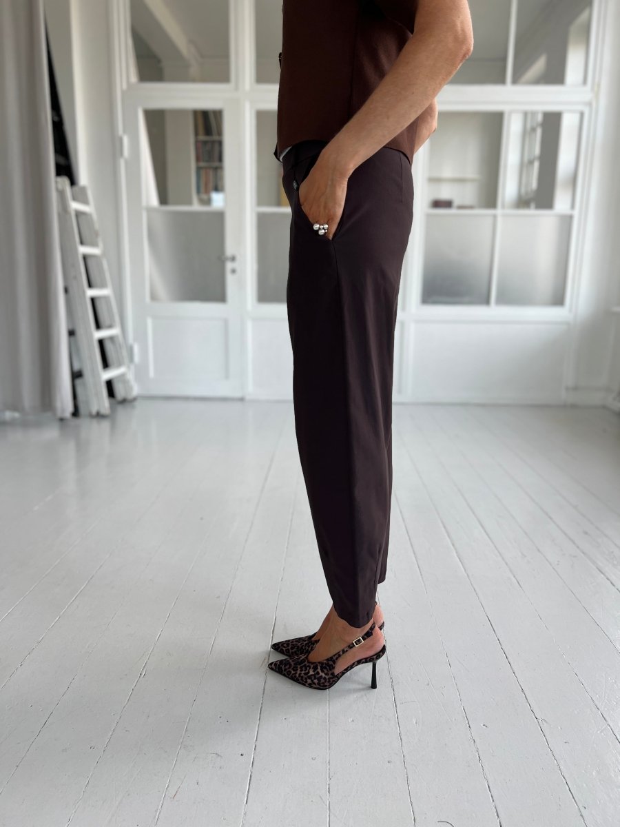BCBEVERLY Barrel pants - Coffee - Aaberg DK
