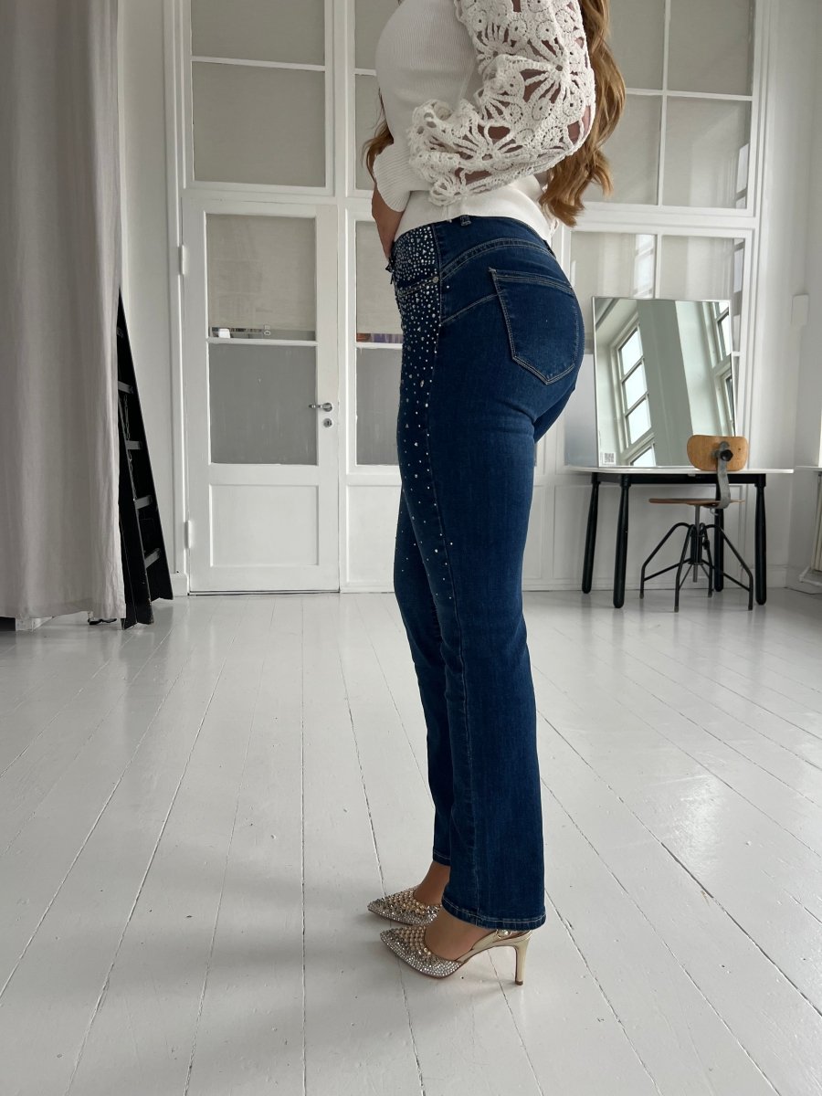 Bestiny rhinestone jeans - Aaberg DK