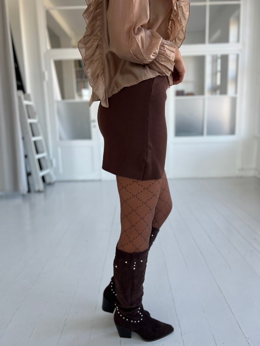 By Elsa dark brown skirt - Aaberg DK