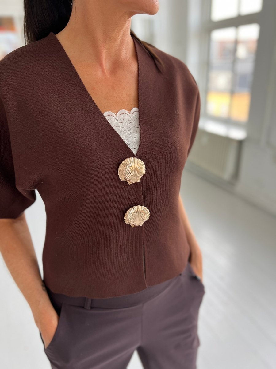 By Elsa dark brown vest - Aaberg DK