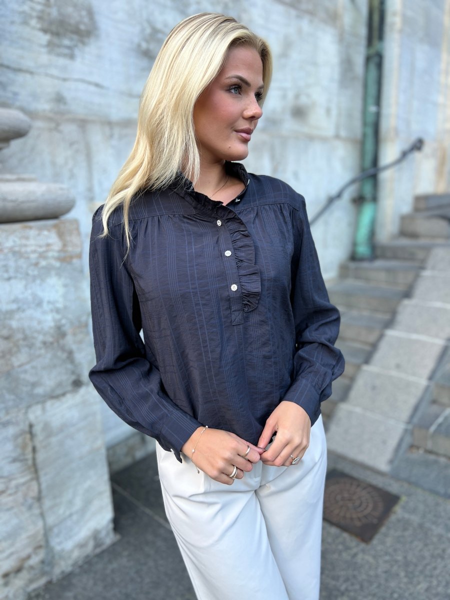 Continue - Skjorte - Ariana Navy blue - Aaberg DK