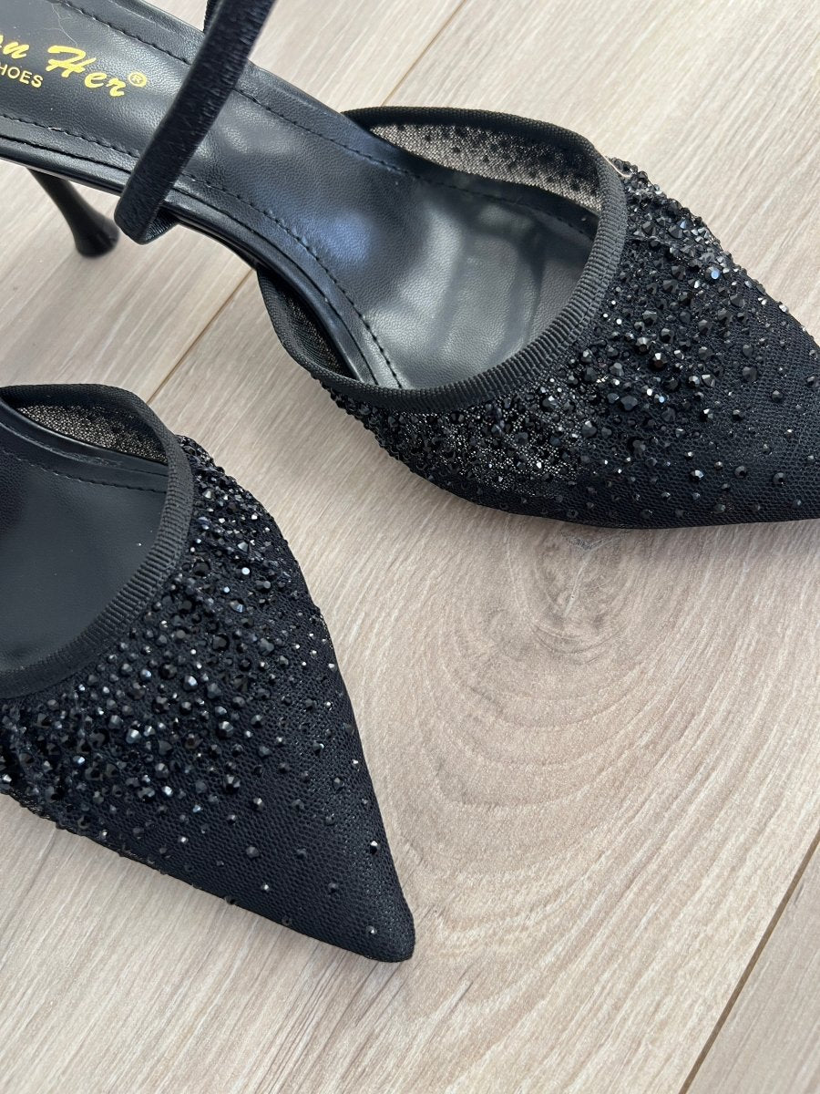 Divine black slingback heel - Aaberg DK