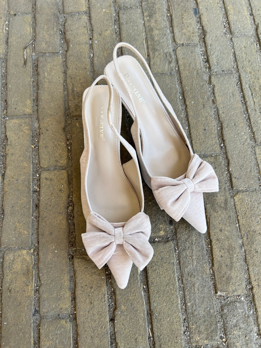 DV beige bow heel - Aaberg DK