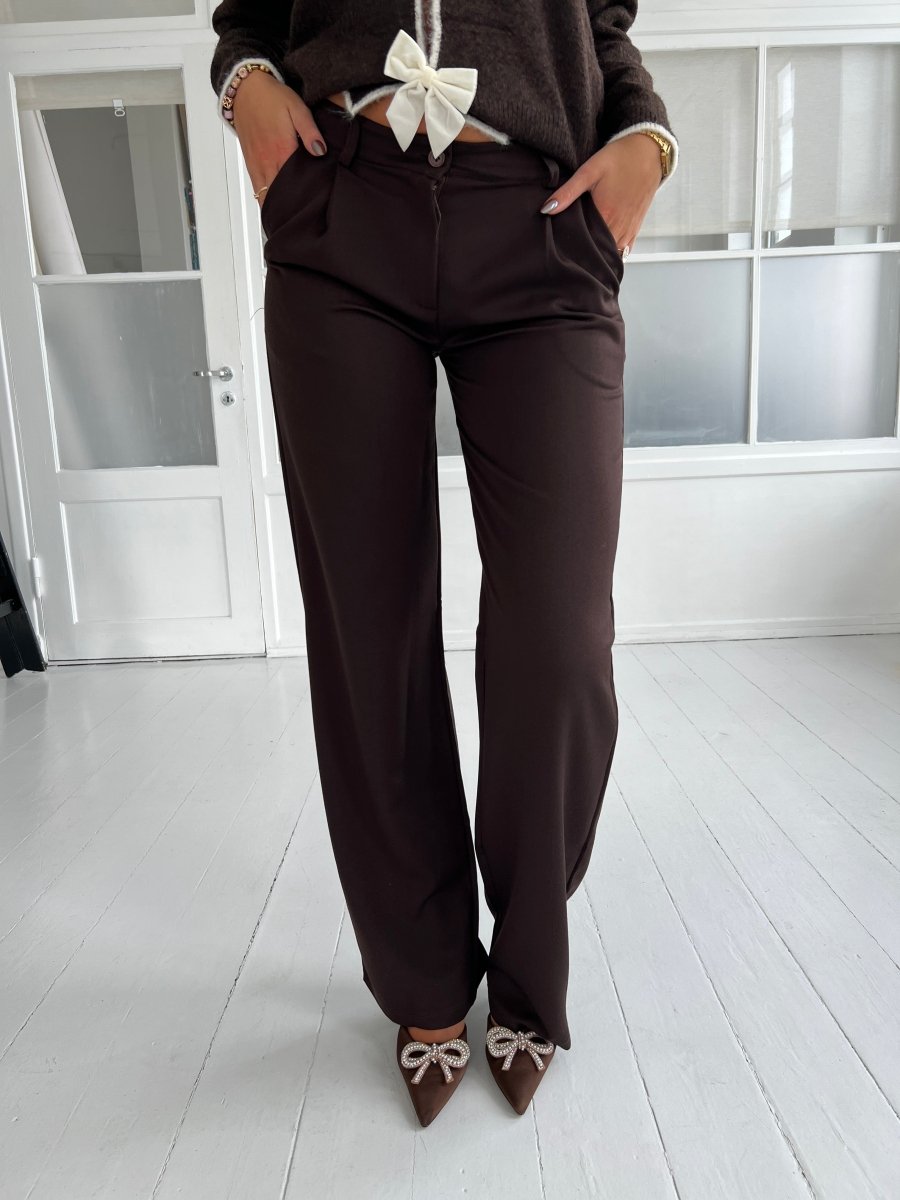 Eight Luxe Brown trousers Long - Aaberg DK