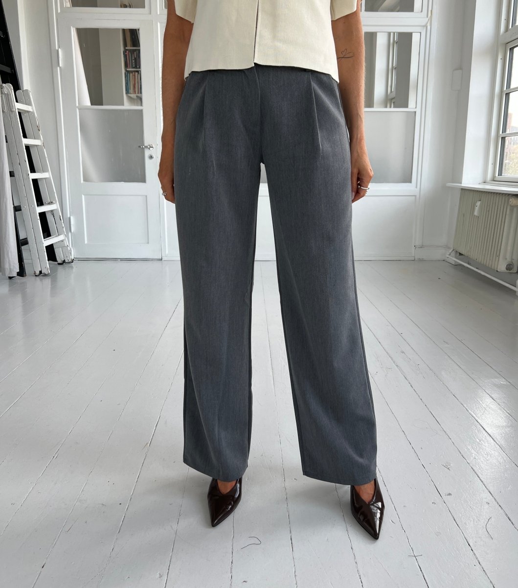 Eight Luxe grey trousers Long - Aaberg DK