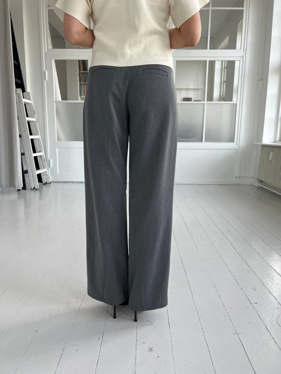 Eight Luxe grey trousers Long - Aaberg DK