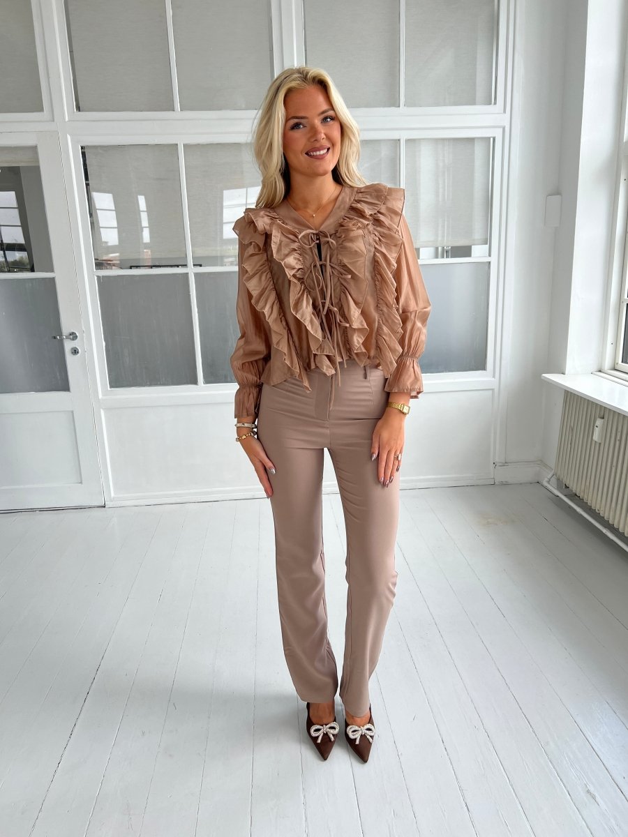 Eight Luxe taupe pants - Aaberg DK