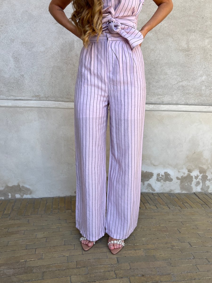 Elli striped linen pants - Aaberg DK
