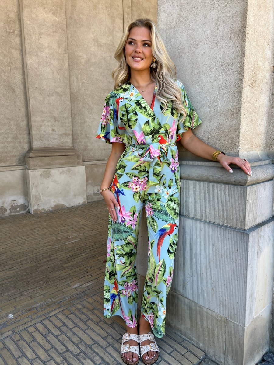 Elli white tropisk jumpsuite - Aaberg DK