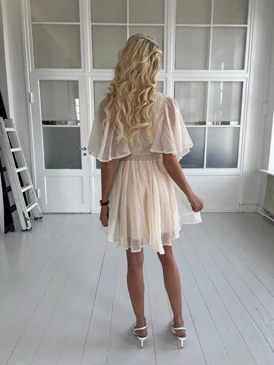 Elli White vanilla short dress - Aaberg DK