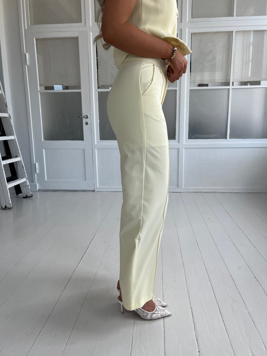 Elli yellow straight pants - Aaberg DK