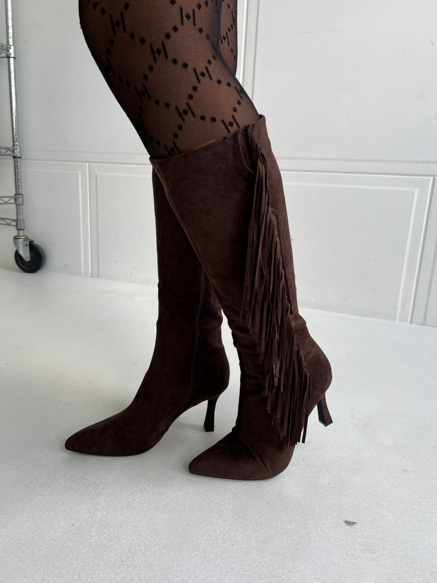 Erynn Brown fringe boot - Aaberg DK