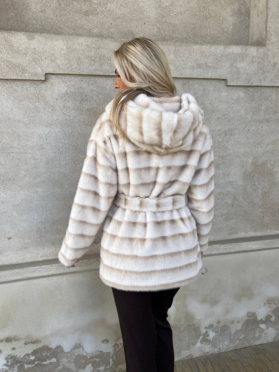 Flam beige fake fur jakke - Aaberg DK