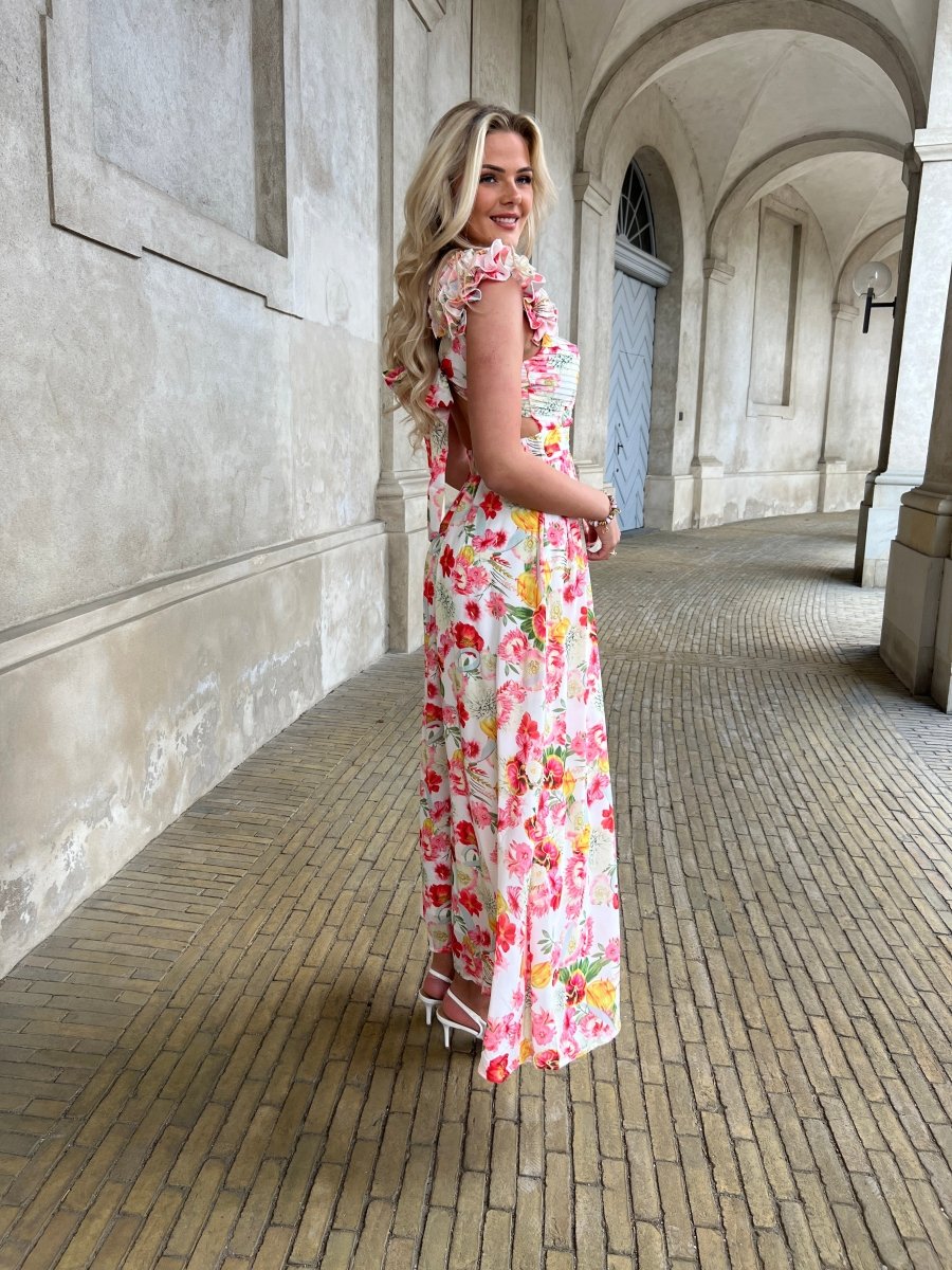 Flam Orange Flower dress - Aaberg DK