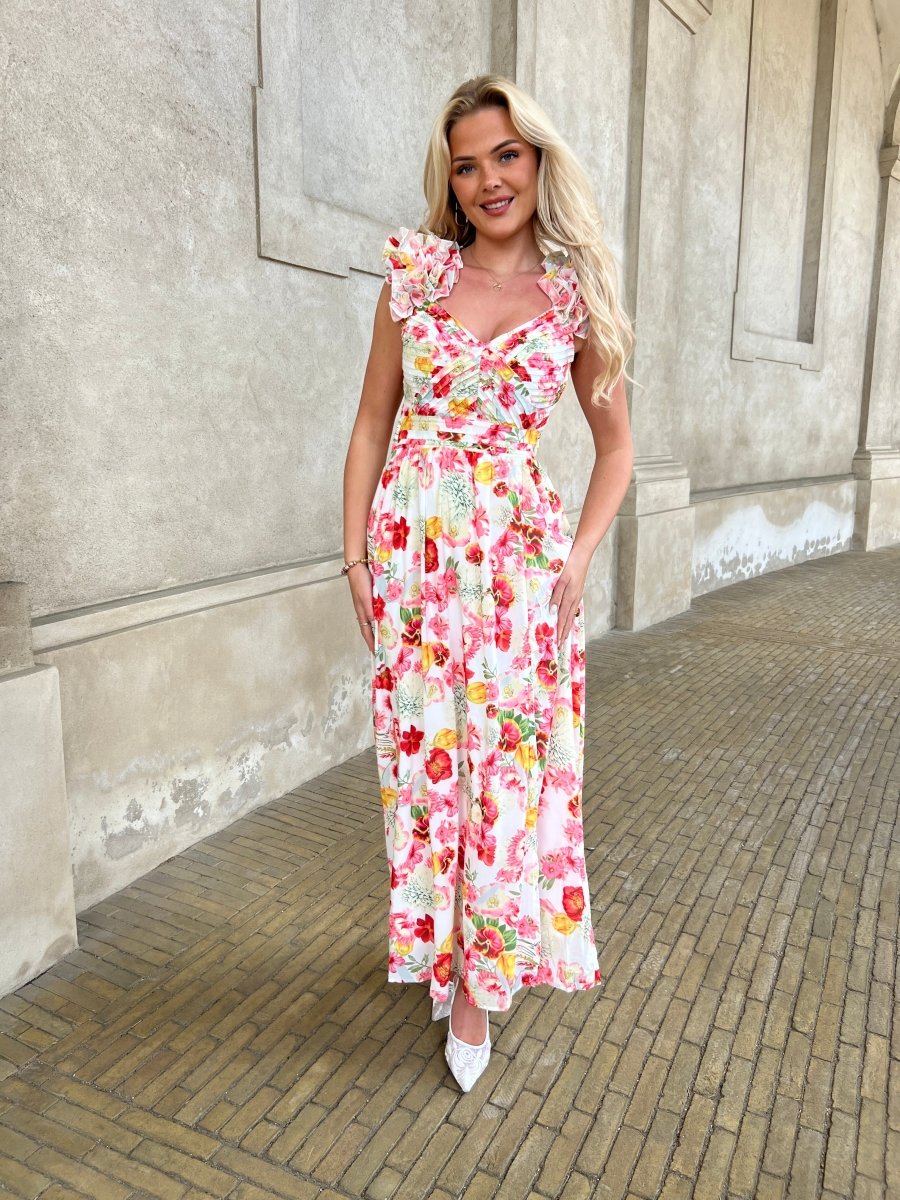 Flam Orange Flower dress - Aaberg DK