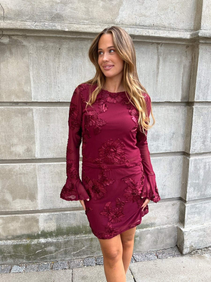 Flam wine red blouse - Aaberg DK