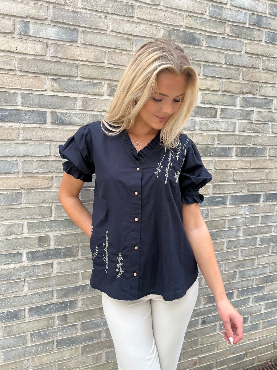 Gaspar black Garda Blouse - Aaberg DK