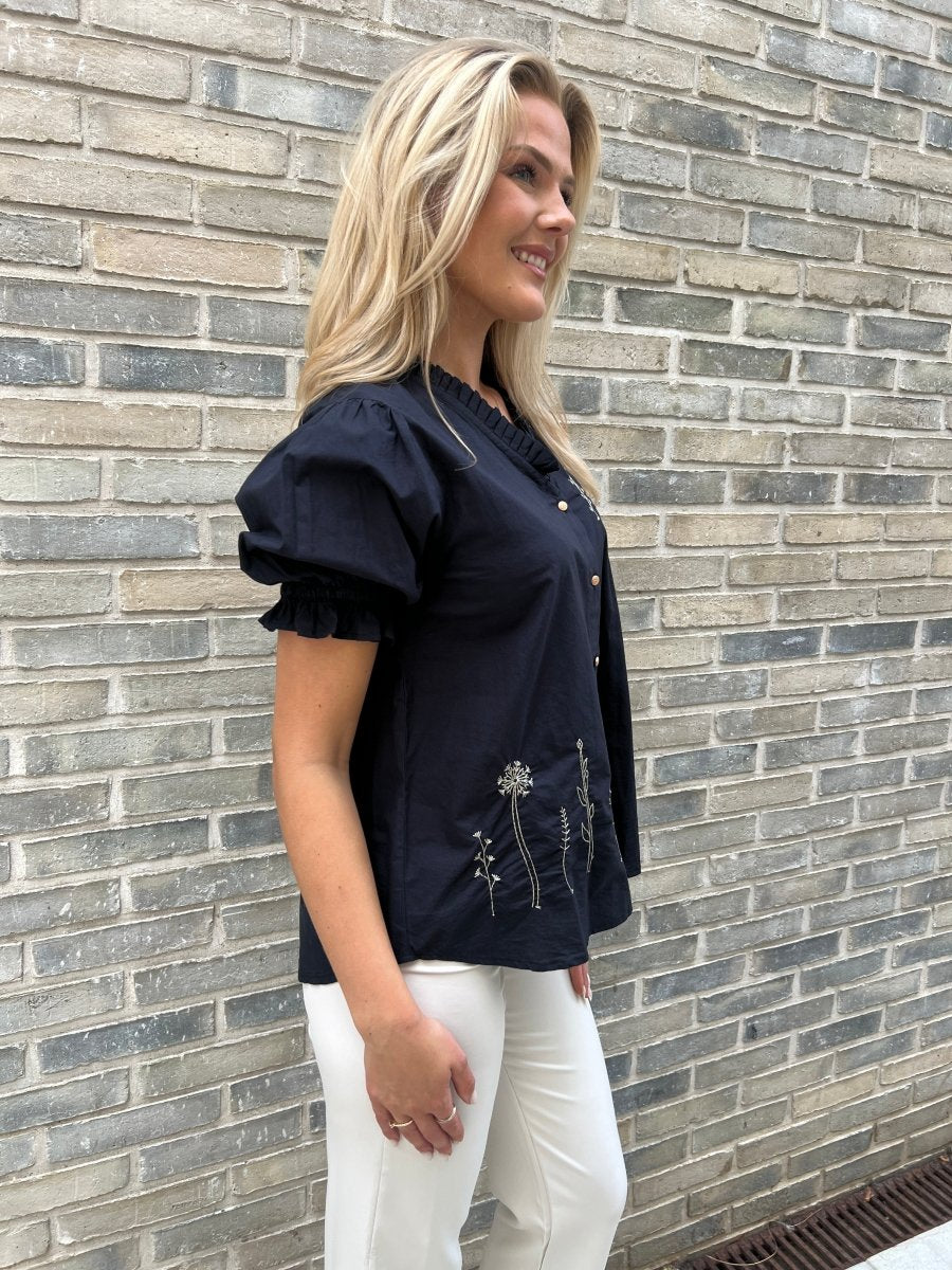 Gaspar black Garda Blouse - Aaberg DK