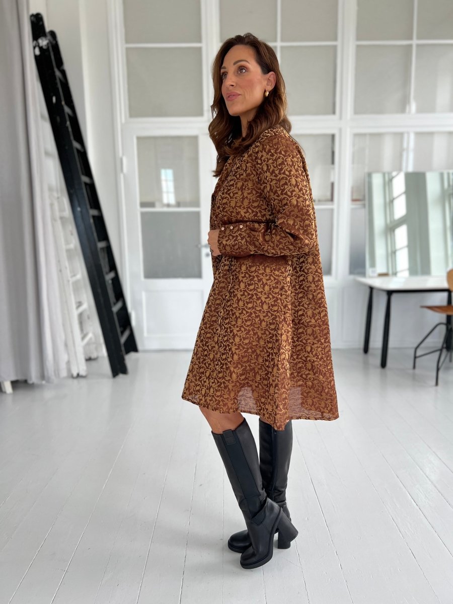 Gaspar bow brocade dress - Aaberg DK