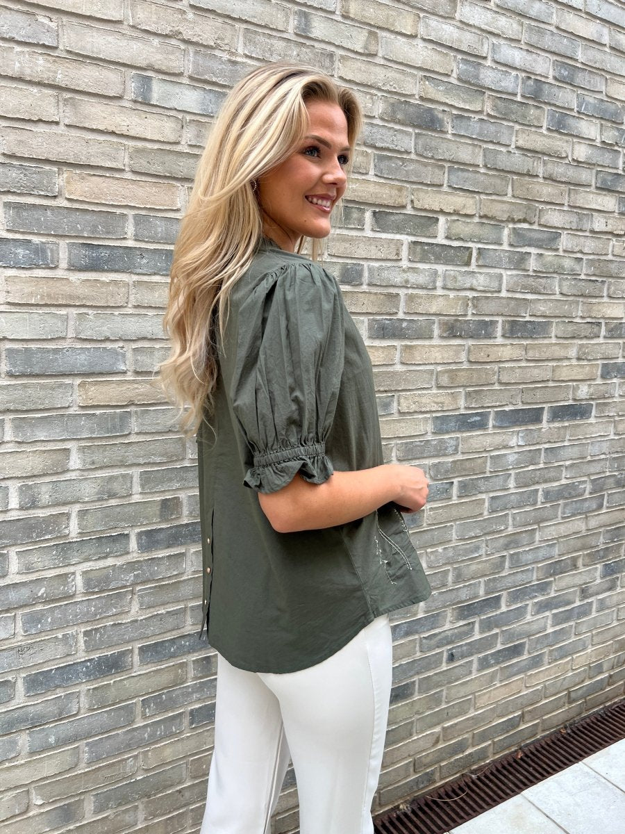 Gaspar forrest green Garda Blouse - Aaberg DK