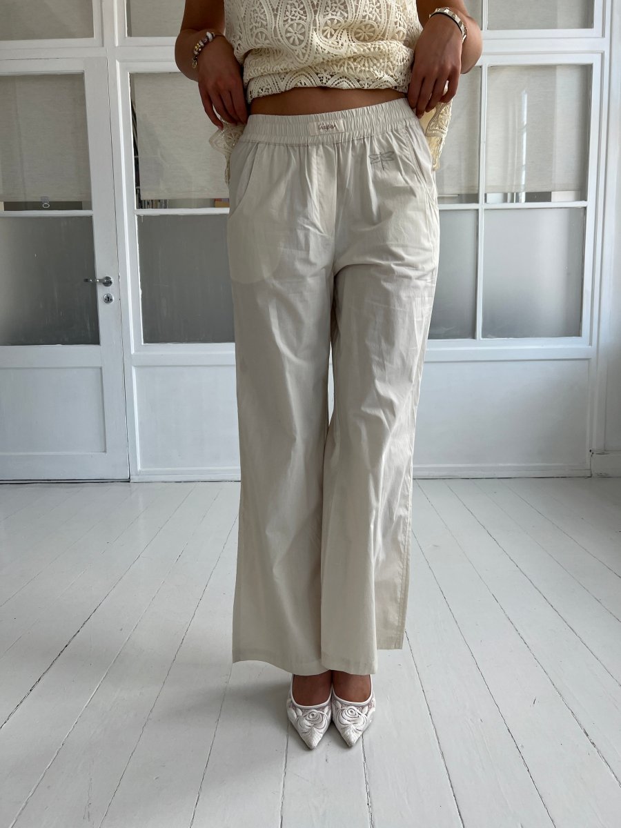 Gaspar Honolulu beige poplin pants - Aaberg DK