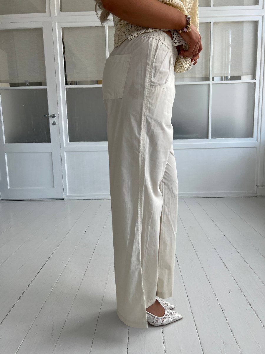 Gaspar Honolulu beige poplin pants - Aaberg DK