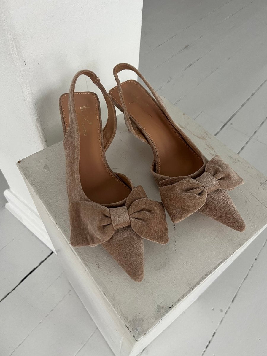 Gowin taupe bow heel - Aaberg DK