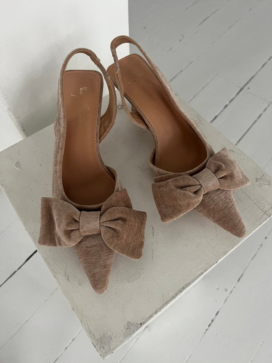 Gowin taupe bow heel - Aaberg DK