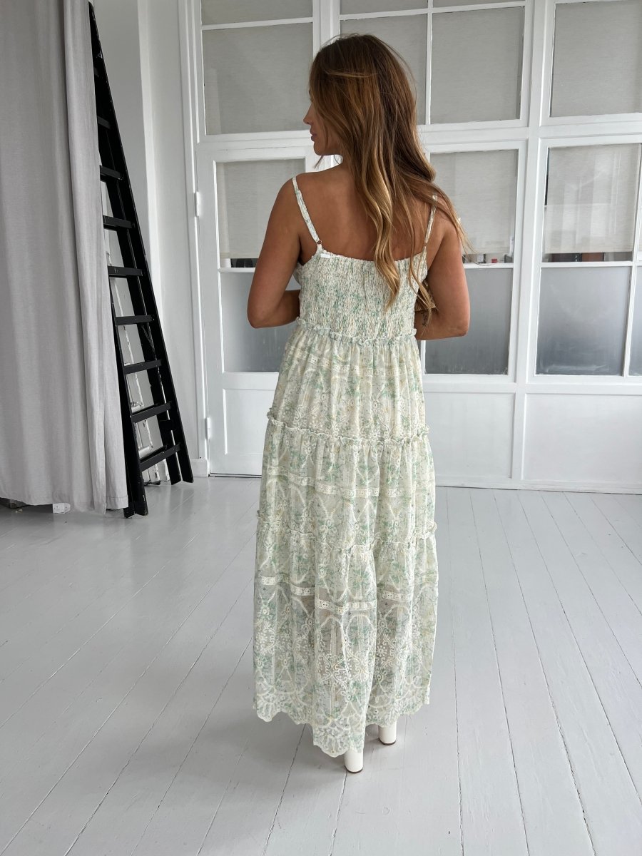 Its may green flower dress - Aaberg DK