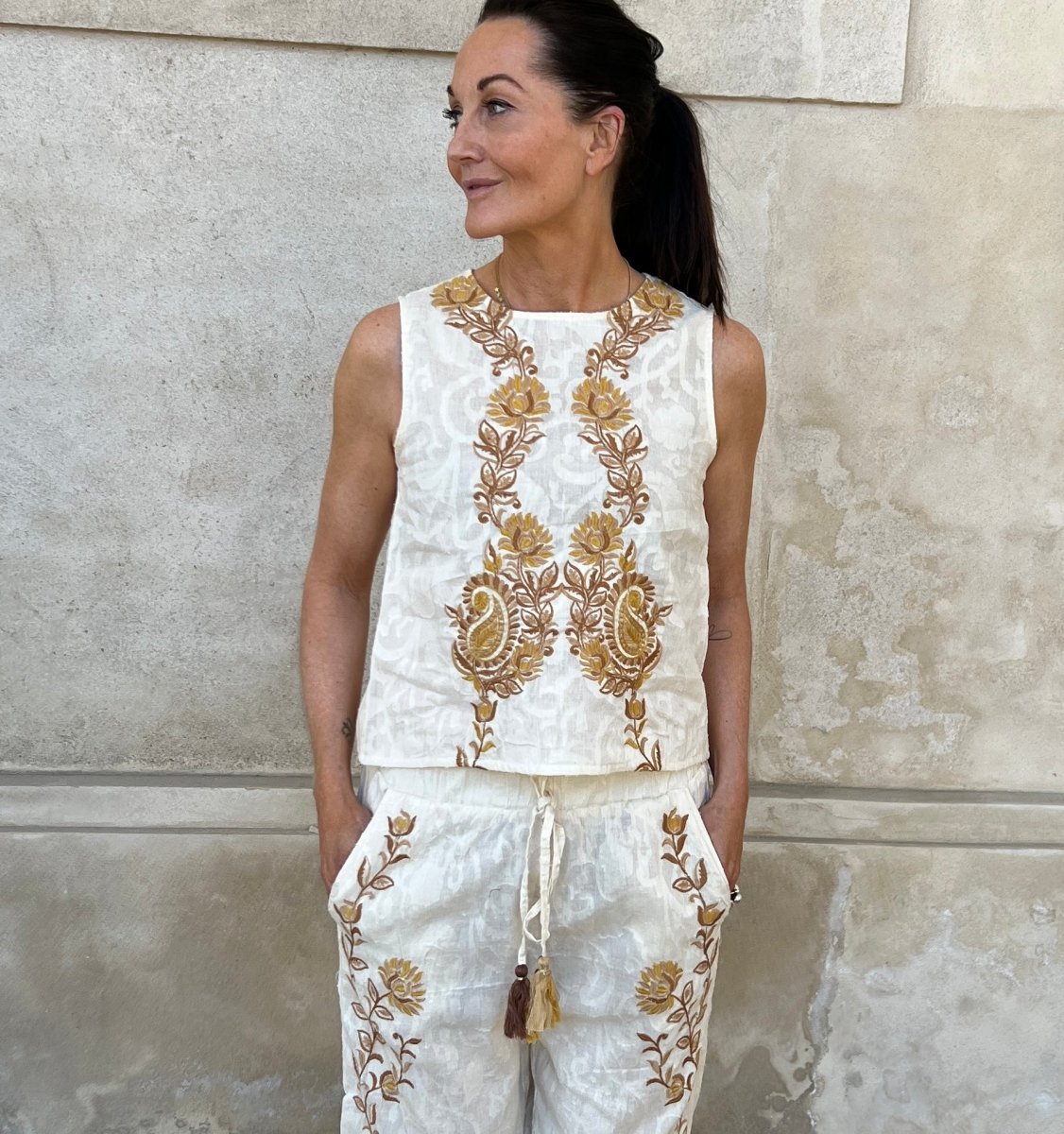 Ivory bohemian top - Aaberg DK