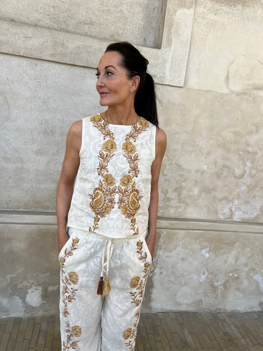 Ivory bohemian top - Aaberg DK