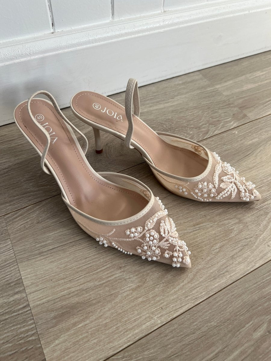 Joia beige heels - Aaberg DK